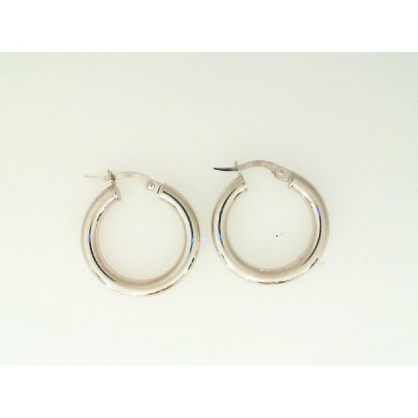 10K White Gold Hoop Earrings Barthau Jewellers Stouffville, ON