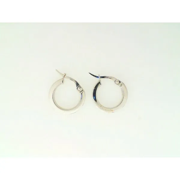 10K White Gold Hoop Earrings Barthau Jewellers Stouffville, ON