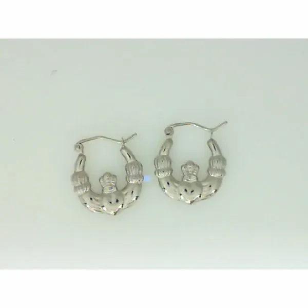 14K White Gold Hoop Earrings Barthau Jewellers Stouffville, ON