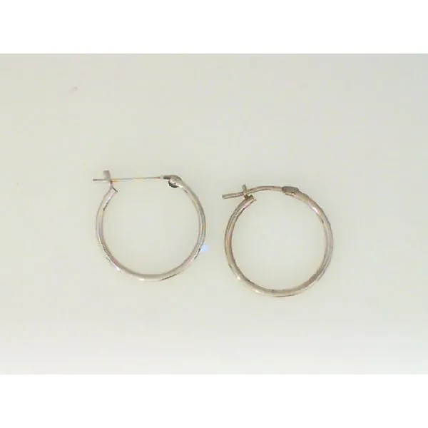 14K White Gold Hoop Earrings Barthau Jewellers Stouffville, ON