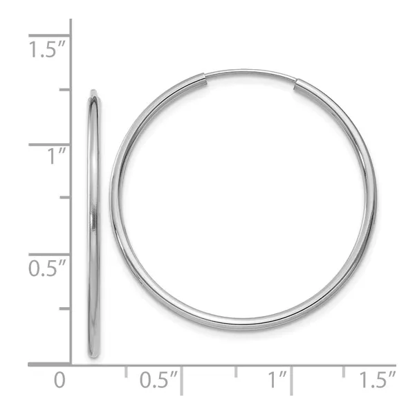 14K White Gold 25MM Hoop Earrings Image 2 Barthau Jewellers Stouffville, ON