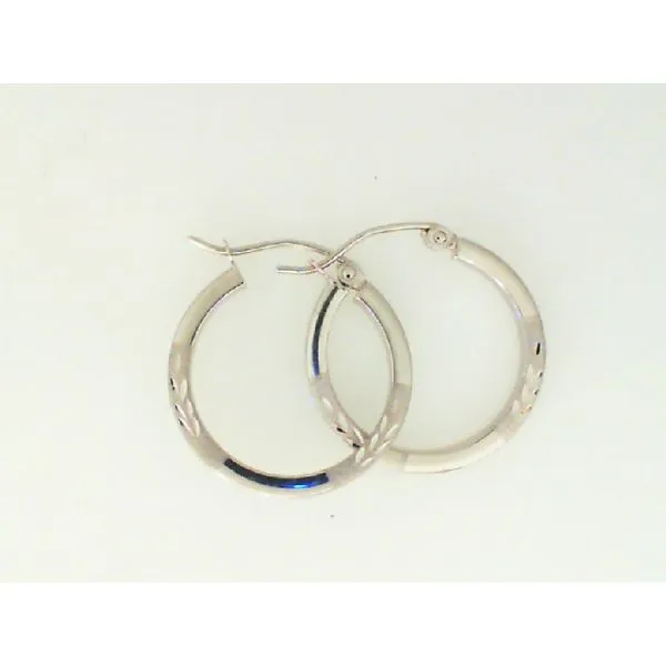 14K White Gold Hoop Earrings Barthau Jewellers Stouffville, ON