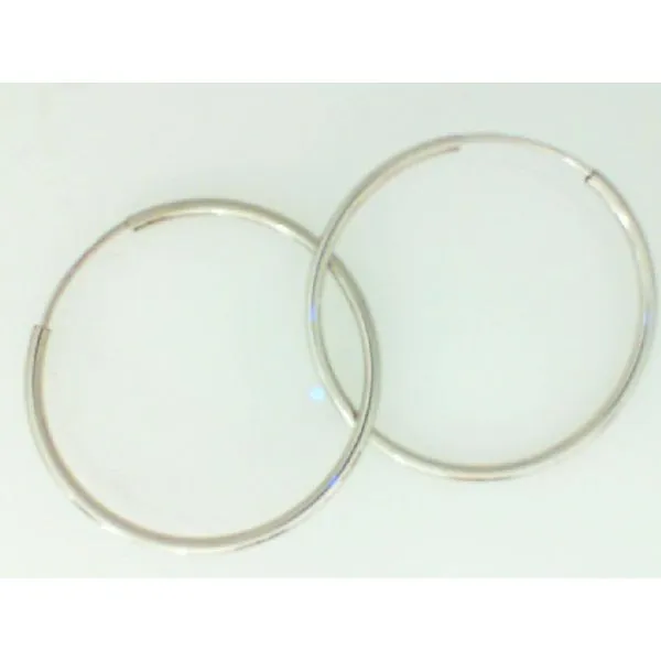 14K White Gold Hoop Earrings Barthau Jewellers Stouffville, ON