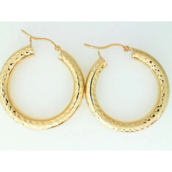 14K Yellow Gold Hoop Earrings Barthau Jewellers Stouffville, ON