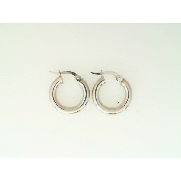 10K White Gold Hoop Earrings Barthau Jewellers Stouffville, ON