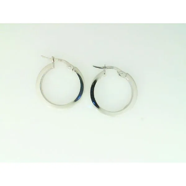 10K White Gold Hoop Earrings Barthau Jewellers Stouffville, ON