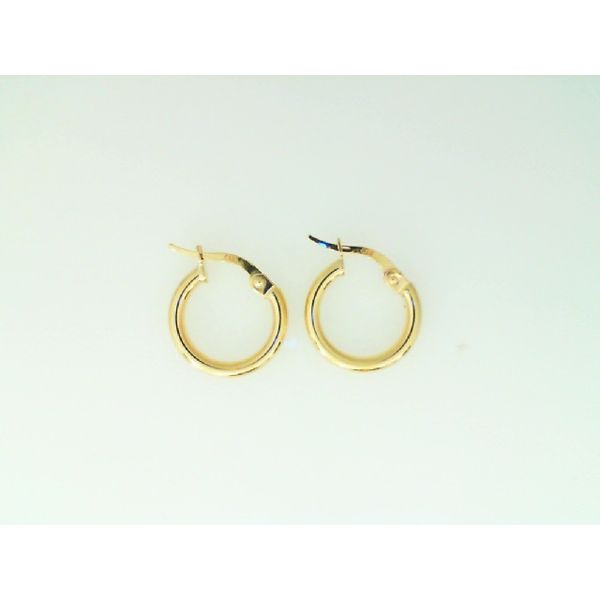 10K Yellow Gold 10MM Hoop Earrings Barthau Jewellers Stouffville, ON