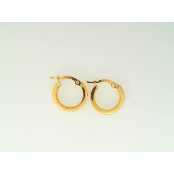 10K Yellow Gold 10MM Hoop Earrings Barthau Jewellers Stouffville, ON