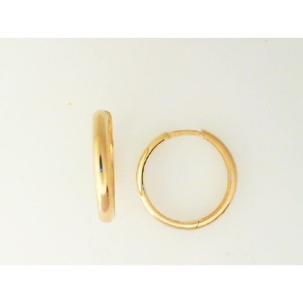 10K Yellow Gold 14MM Hoop Earrings Barthau Jewellers Stouffville, ON
