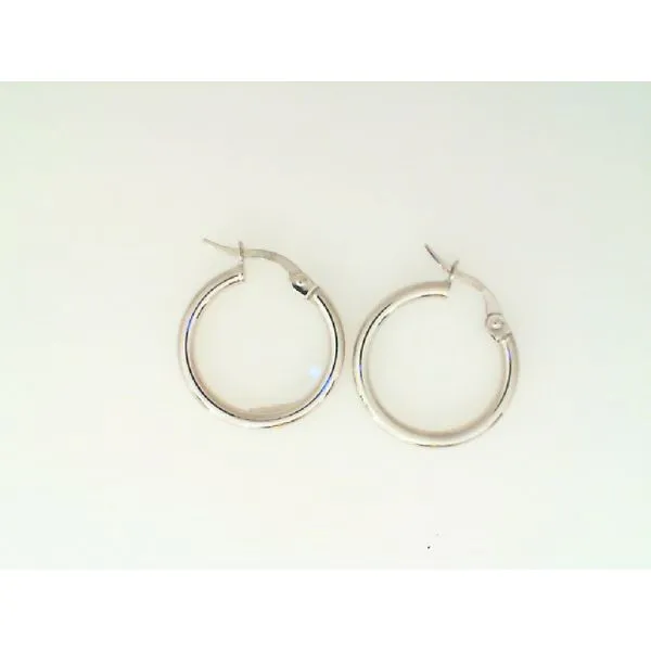 10K White Gold Hoop Earrings Barthau Jewellers Stouffville, ON