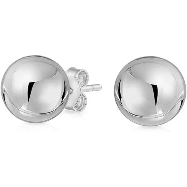 14K White Gold 6MM Stud Earrings Barthau Jewellers Stouffville, ON