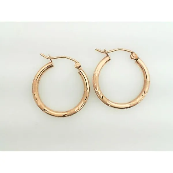 14K Rose Gold 20MM Hoop Earrings Barthau Jewellers Stouffville, ON