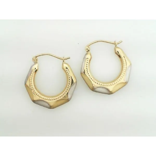 14K Yellow/White 20MM Hoop Earrings Barthau Jewellers Stouffville, ON