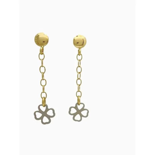 14K Yellow/White Gold Dangle Earrings Barthau Jewellers Stouffville, ON