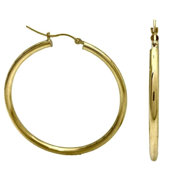 14K Yellow Gold 50MM Hoop Earrings Barthau Jewellers Stouffville, ON