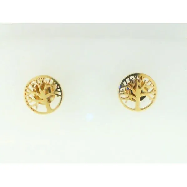 10K Yellow Gold Tree Of Life Stud Earrings Barthau Jewellers Stouffville, ON