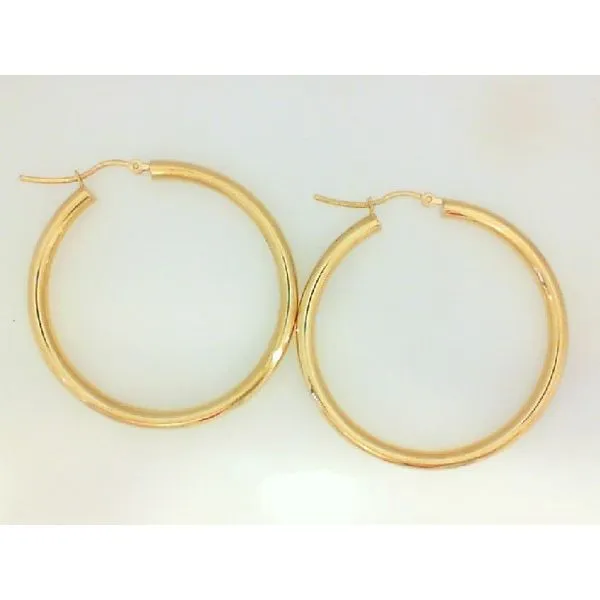 14K Yellow Gold Hoop Earrings 40MM Barthau Jewellers Stouffville, ON