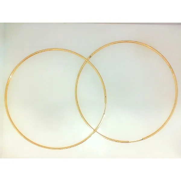 14K Yellow Gold Endless Hoop Earrings 80MM Barthau Jewellers Stouffville, ON