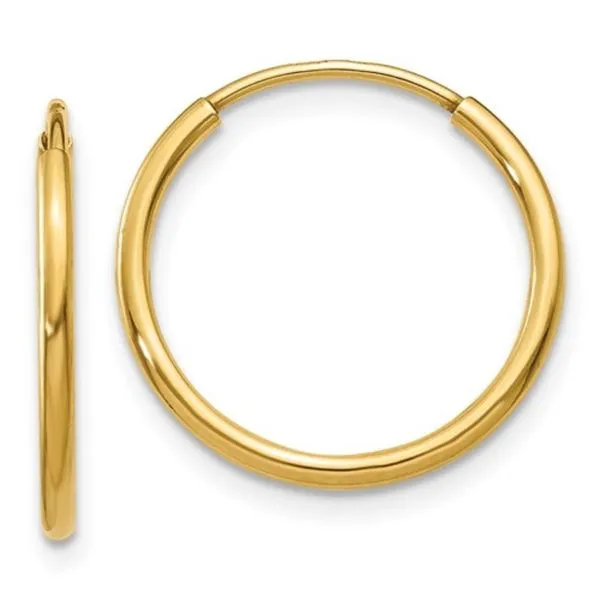 14K Yellow Gold 16MM Sleeper Earrings Barthau Jewellers Stouffville, ON