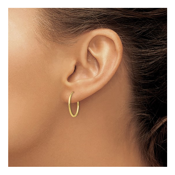 10K Yellow 16mm Sleeper Earrings Image 2 Barthau Jewellers Stouffville, ON