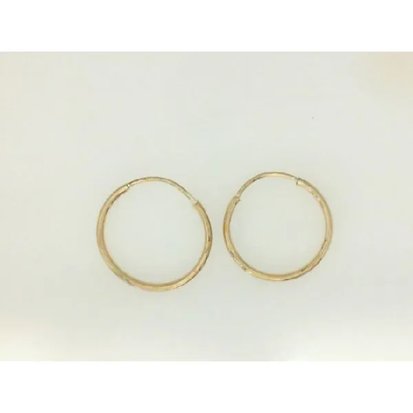 10K Yellow Gold 16mm Sleeper Earrings Barthau Jewellers Stouffville, ON