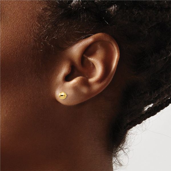 14K Yellow Gold 5MM Ball Stud Earrings Image 2 Barthau Jewellers Stouffville, ON