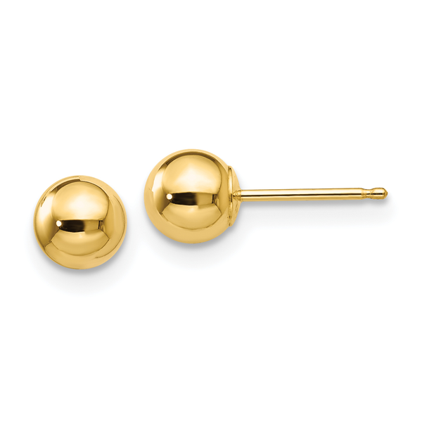 14K Yellow Gold 5MM Ball Stud Earrings Barthau Jewellers Stouffville, ON