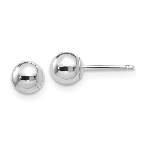 14K White Gold 5MM Ball Stud Earrings Barthau Jewellers Stouffville, ON