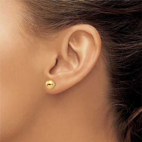 14K Yellow Gold 7MM Ball Stud Earrings Image 2 Barthau Jewellers Stouffville, ON
