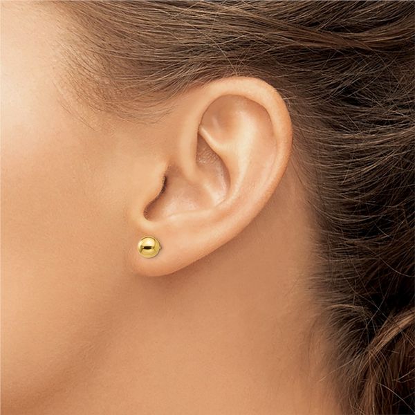 14K Yellow Gold 6MM Ball Stud Earrings Image 2 Barthau Jewellers Stouffville, ON