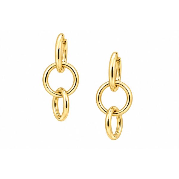 14K Yellow Gold Interlocking Circles Dangle Earrings Barthau Jewellers Stouffville, ON