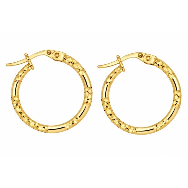 10K Yellow Gold 19mm Hoop Earrings 2.0mm Tube Barthau Jewellers Stouffville, ON