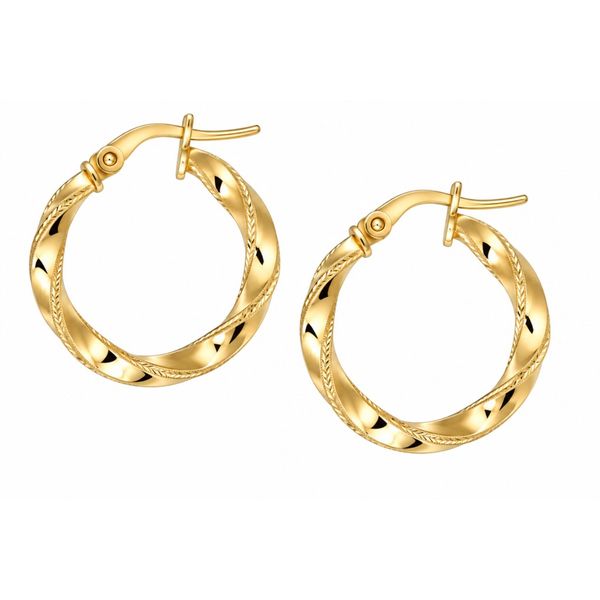 10K Yellow Gold Hoop Earrings 20mm Diameter x 2.8mm Tube Barthau Jewellers Stouffville, ON