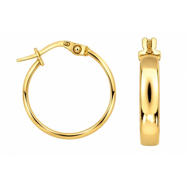 10K Yellow Gold 19mm Hoope Earrings 2.0mm Tube Barthau Jewellers Stouffville, ON