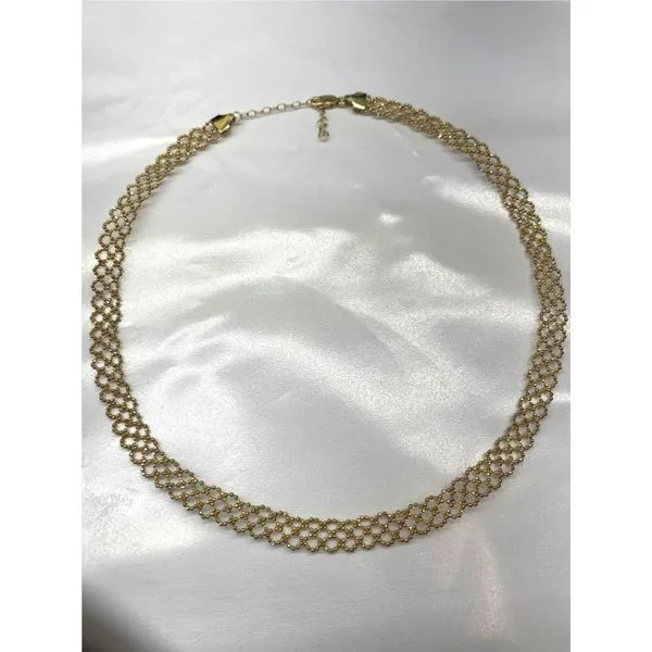 14K Yellow Gold Fancy Beaded Choker Style Necklace Image 3 Barthau Jewellers Stouffville, ON