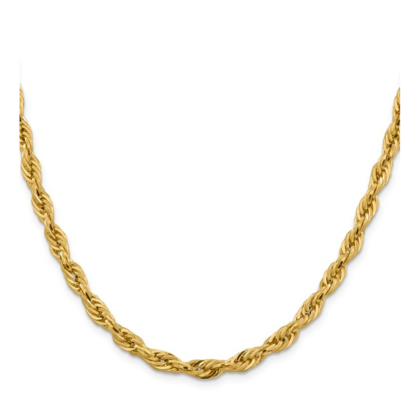 14K Yellow Gold 5MM Hollow Rope Chain, 18
