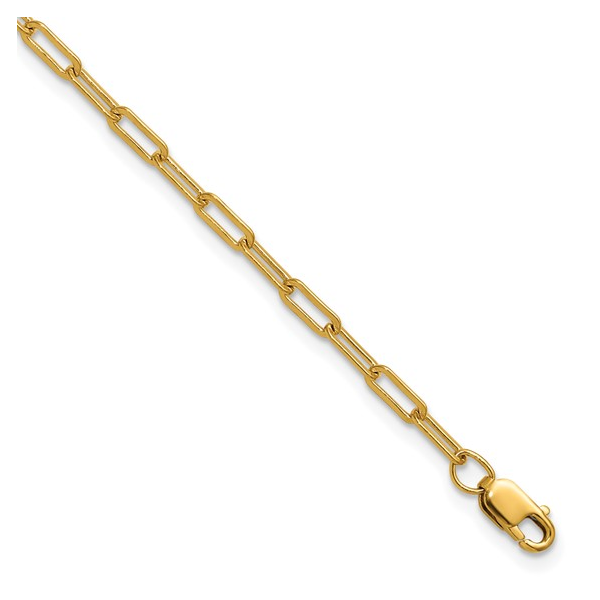 14K Yellow Gold Small Paperclip Link Chain 18