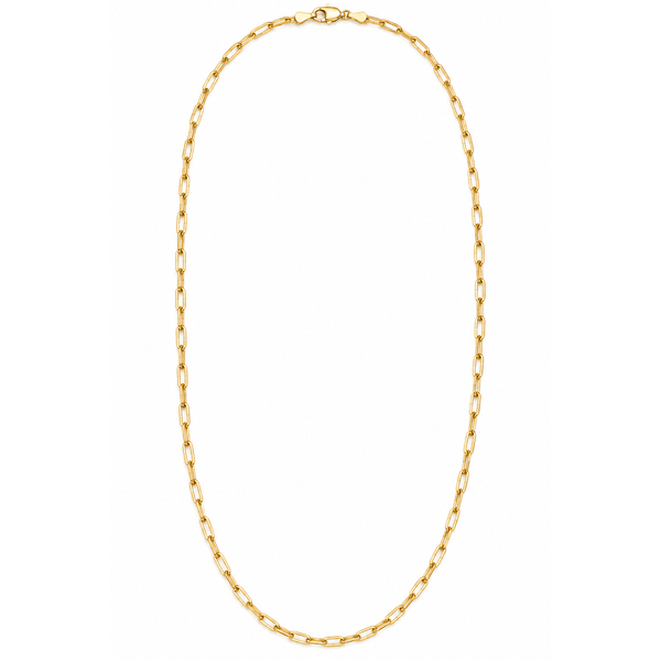 14K Yellow Gold Small Paperclip Necklace 20
