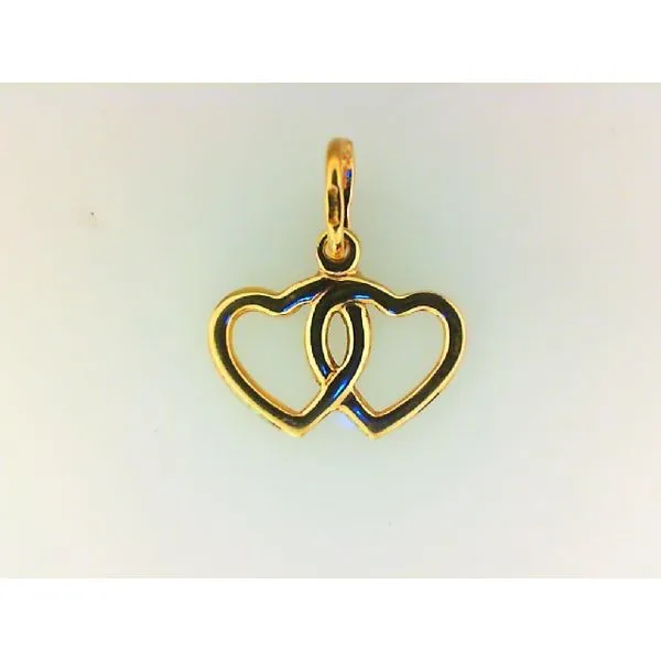 10KY Charm Double Heart Barthau Jewellers Stouffville, ON