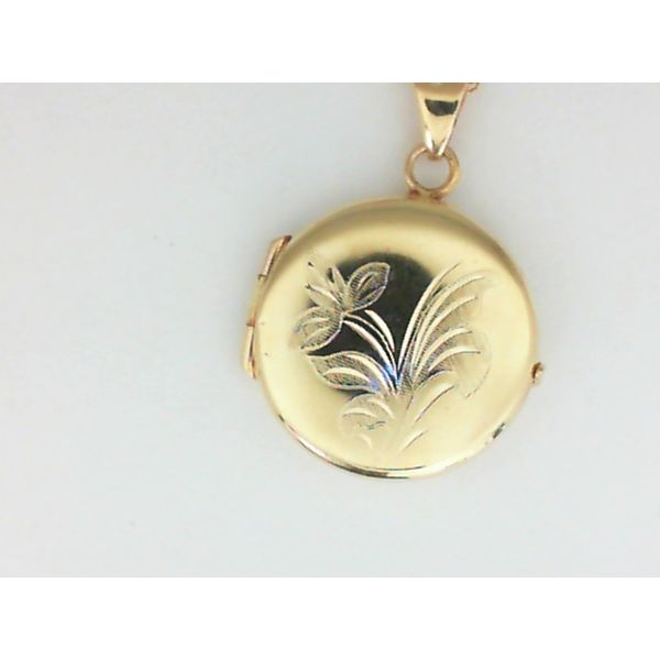 10KY 17mm Round Locket Necklace Barthau Jewellers Stouffville, ON