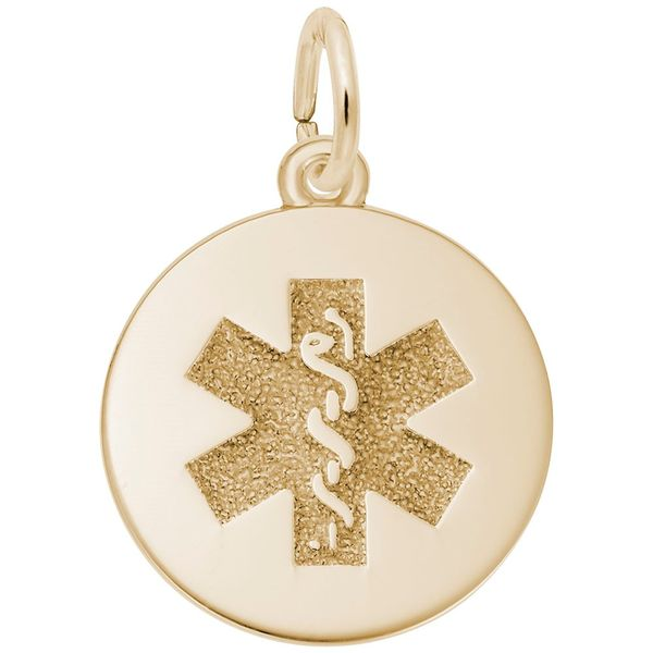 10K Yellow Gold Charm Medical Symbol Large Barthau Jewellers Stouffville, ON