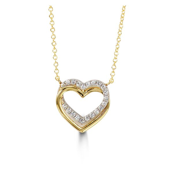 10KW/Y CZ Heart Necklace Barthau Jewellers Stouffville, ON