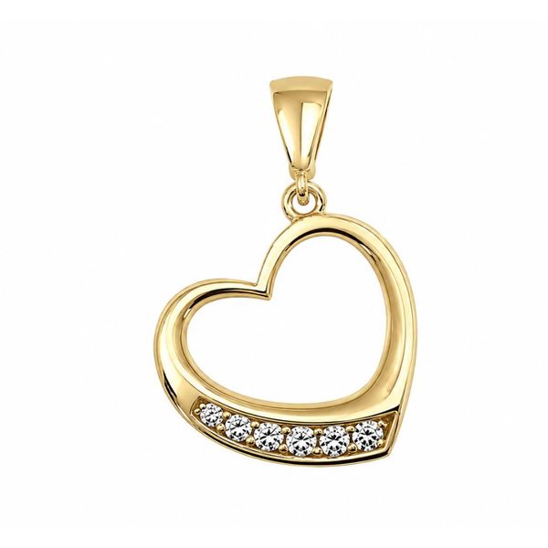10KY CZ Heart Pendant Barthau Jewellers Stouffville, ON