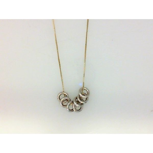 14K Yellow & White Gold Fancy Necklace 18