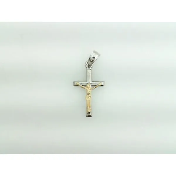 14K White/Yellow Gold Crucifix Barthau Jewellers Stouffville, ON