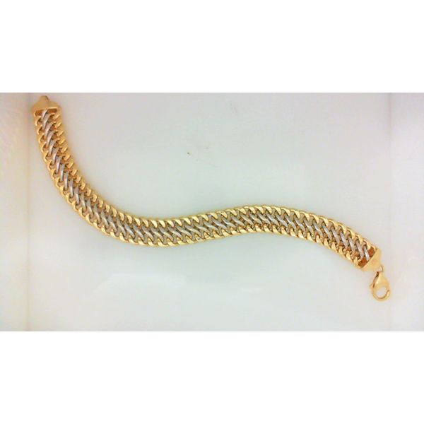 14KY/W Flat Link Bracelet Barthau Jewellers Stouffville, ON