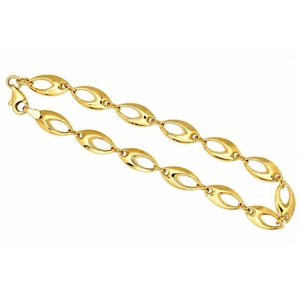 10K Yellow Gold Fancy Link Bracelet Image 2 Barthau Jewellers Stouffville, ON