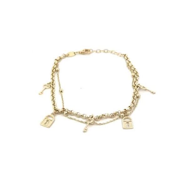 10KY Key & Lock Double Bracelet Barthau Jewellers Stouffville, ON