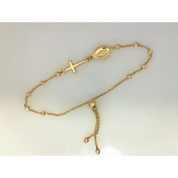 14K Yellow Gold Rosary Bracelet Adjustable Barthau Jewellers Stouffville, ON