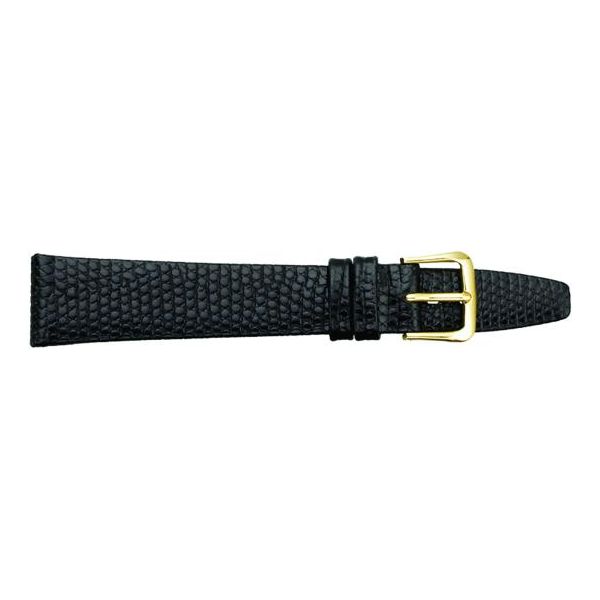 20MM Leather Watch Band Black Barthau Jewellers Stouffville, ON